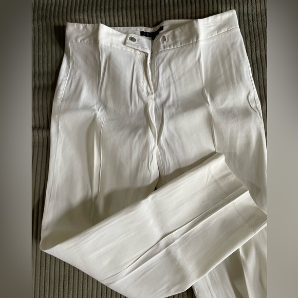 Theory Crop Ankle Dress Pants White Size 4 - Picture 2 of 4